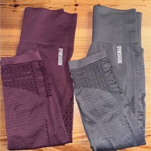 Gymshark Maroon and Charcoal Leggings